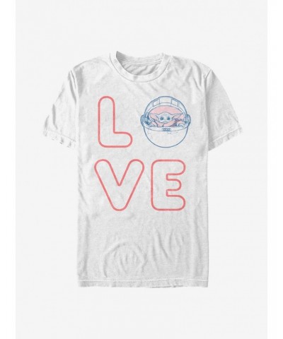 Star Wars The Mandalorian Love Stacked Grogu T-Shirt $10.04 T-Shirts