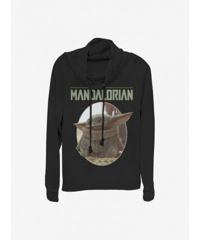 Star Wars The Mandalorian The Child Look Cowlneck Long-Sleeve Girls Top $15.09 Tops