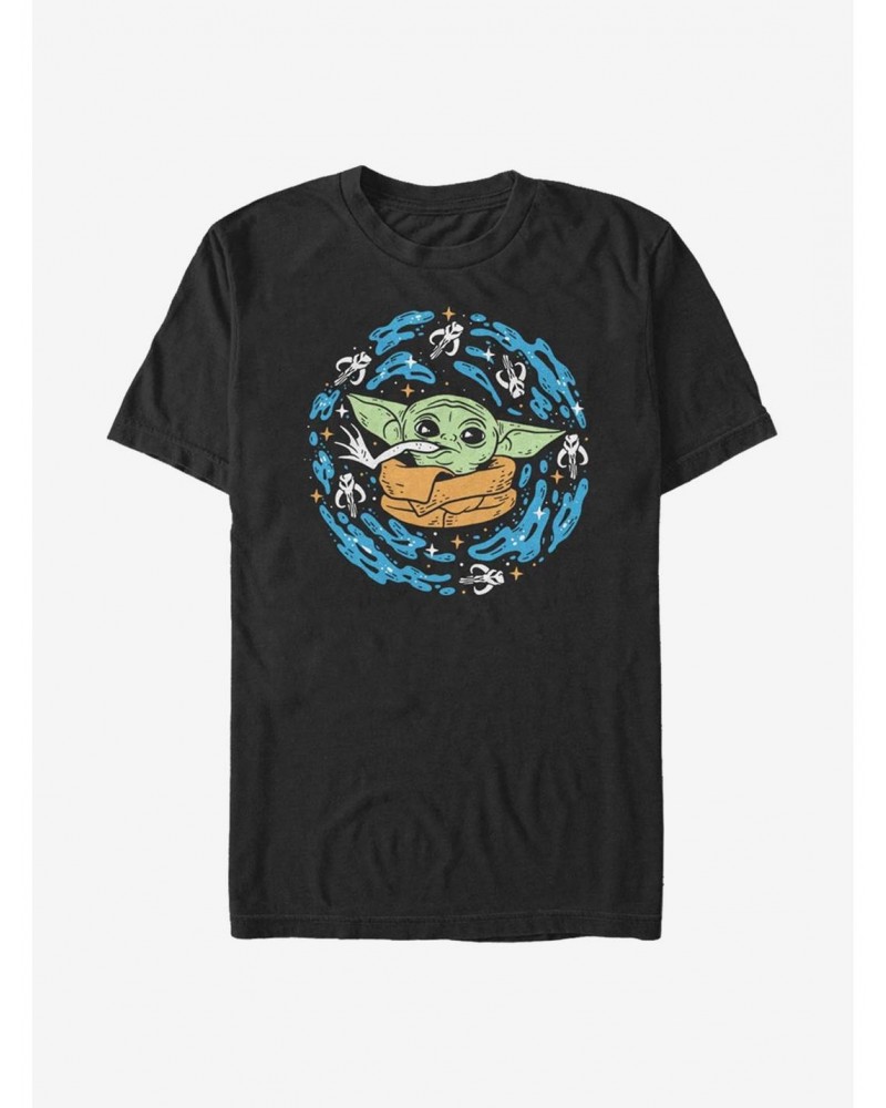 Star Wars The Mandalorian The Child Frog Spiral T-Shirt $10.99 T-Shirts
