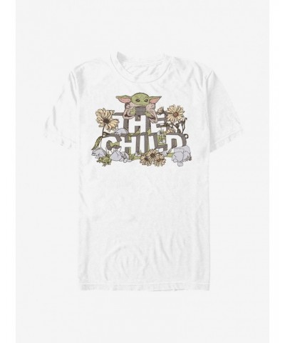 Star Wars The Mandalorian Vintage Flower The Child T-Shirt $11.71 T-Shirts
