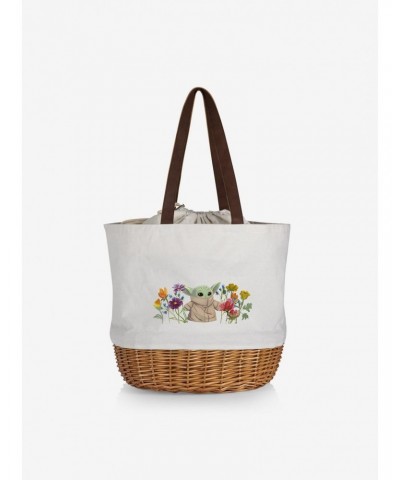 Star Wars The Mandalorian The Child Canvas Willow Basket Tote Beige $30.55 Merchandises