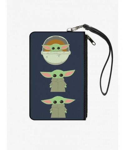 Star Wars The Mandalorian The Child Poses Wallet Canvas Zip Clutch $9.82 Clutches
