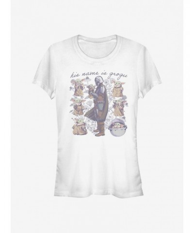Star Wars The Mandalorian The Child Floral Girls T-Shirt $7.72 T-Shirts