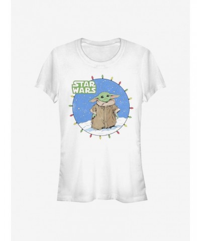 Star Wars The Mandalorian The Child Snow Baby Lights Girls T-Shirt $7.97 T-Shirts