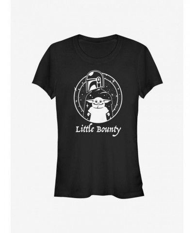 Star Wars The Mandalorian The Child Little Bounty Outline Girls T-Shirt $8.96 T-Shirts