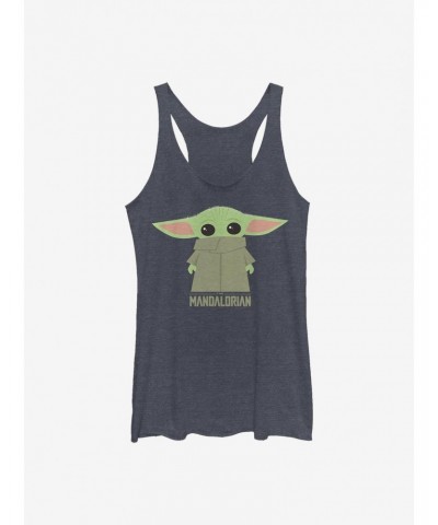 Star Wars The Mandalorian The Child Covered Face Girls Tank $9.95 Tanks
