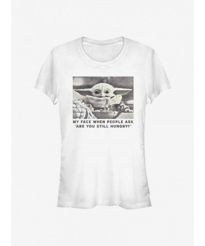 Star Wars The Mandalorian The Child Still Hungry Girls T-Shirt $11.21 T-Shirts