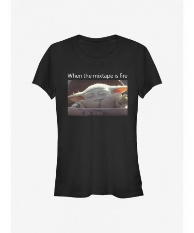 Star Wars The Mandalorian The Child Fire Mixtape Girls T-Shirt $9.46 T-Shirts