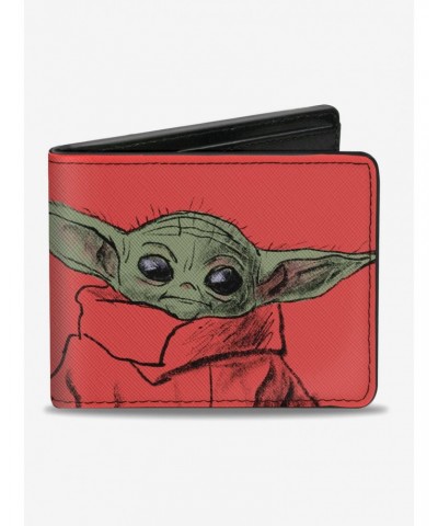 Star Wars The Mandalorian The Child This Is My Good Side Red Bifold Wallet $8.13 Wallets