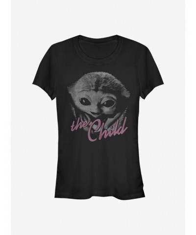 Star Wars The Mandalorian The Child Faded Girls T-Shirt $8.22 T-Shirts