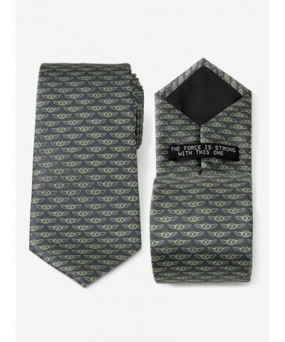 Star Wars The Mandalorian The Child "The Force is Strong With This One" Men's Tie $8.16 Ties