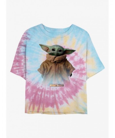 Star Wars The Mandalorian The Child Tie Dye Crop Girls T-Shirt $13.18 T-Shirts