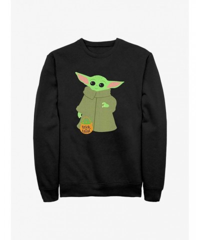 Star Wars The Mandalorian The Child Trick Or Treat Sweatshirt $13.28 Sweatshirts